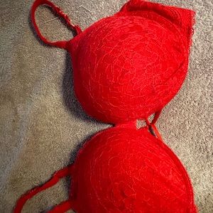 Victoria Secret red lace bra. Very good condition. 38C